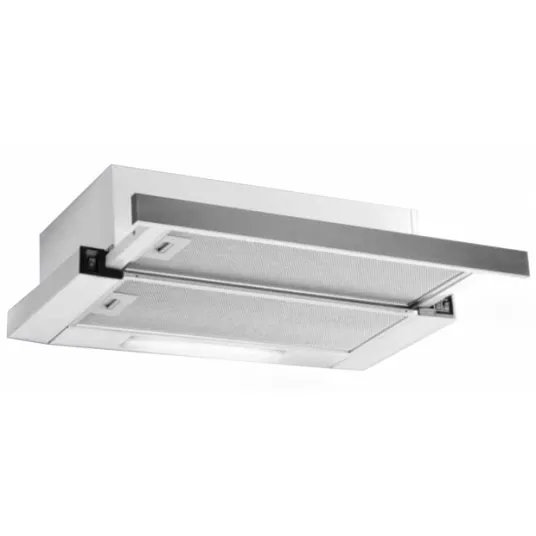 Hota telescopica Eurolux F6, 2 motoare, 450 m3/h, 60 cm, Inox