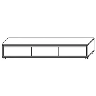 Тумба под ТВ КМК Кристал 3Я Дуб Юкон/Белый Жемчуг (0650.2)