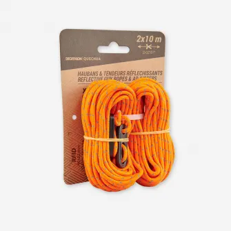 Decathlon 2 Corzi - 4 Extensoare reflectorizante pentru cort, Marime unica