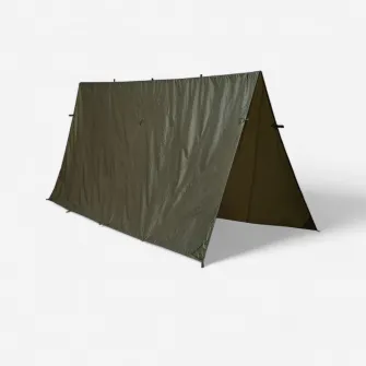 Decathlon ADAPOST BUSHCRAFT BIVUAC COMPACT LEJER 2,95X2,8 M IMPERMEABIL KAKI, Marime unica