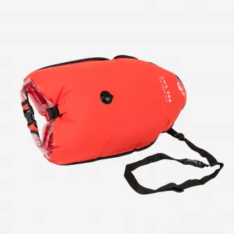 Decathlon Baliza inot ape libere cu compartiment interior si plasa OWS500 Portocaliu, Marime unica