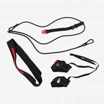 Decathlon Banda elastica inot static Negru-Rosu, Marime unica