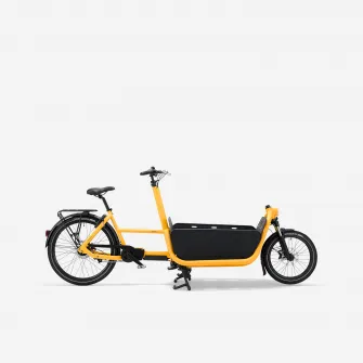 Decathlon Bicicleta cargo electrica cu 2 locuri F900E BOX Galben, Marime unica