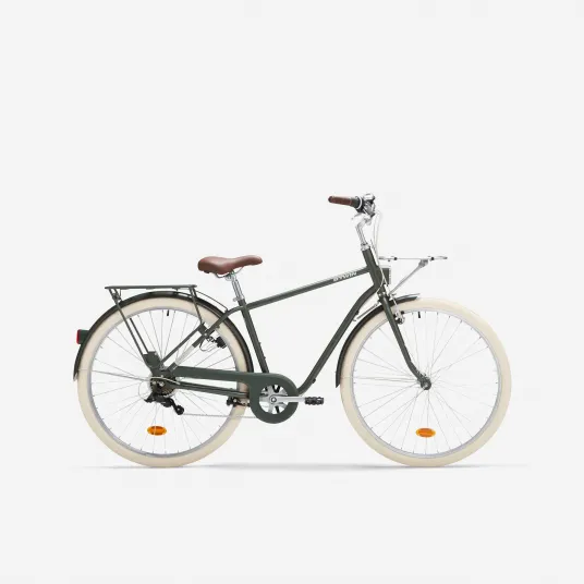 Decathlon Bicicleta de oras Elops 520 cadru inalt kaki, S/M