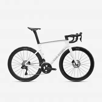Decathlon BICICLETA DE SOSEA RCR SHIMANO 105 DI2 12S SENZOR DE PUTERE ALB, XS