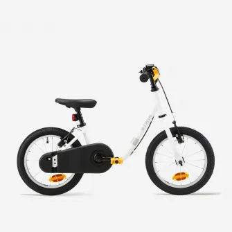 Decathlon Bicicleta Discover 100 14'' alb copii 90-110 cm, Marime unica