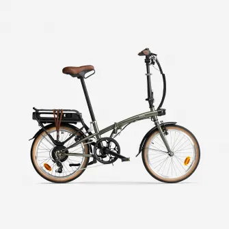 Decathlon Bicicleta electrica pliabila E FOLD 500 Verde, universala