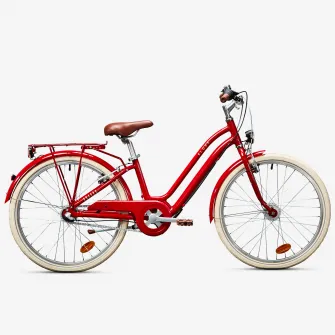Decathlon Bicicleta oras ELOPS 900 rosu copii 135-150 cm, Marime unica