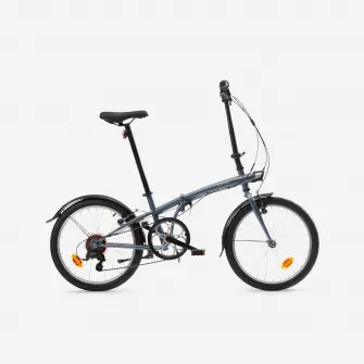 Decathlon Bicicleta pliabila Fold 120 gri, universala