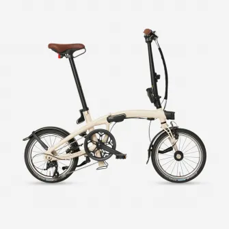 Decathlon BICICLETA PLIABILA ULTRA COMPACTA FOLD LIGHT 1 SECUNDA BEJ, universala