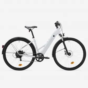 Decathlon Bicicleta polivalenta electrica Cadru jos E-actv 100 Gri perlat, L/XL
