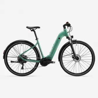 Decathlon Bicicleta polivalenta electrica cu motor central Cadru jos E-actv 500 Verde, S