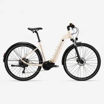 Decathlon Bicicleta polivalenta electrica cu motor central - cadru jos - E-ACTV 500 Bej, L
