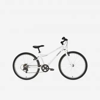 Decathlon Bicicleta polivalenta Riverside 100 24'' alb copii 135-150 cm, 24''