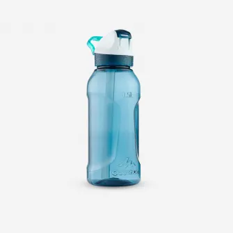 Decathlon Bidon 500 Ecozen, capac instantaneu, pipeta si pai pentru drumetie 0,5L Copii, Marime unica