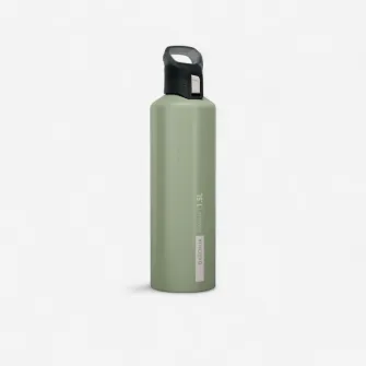 Decathlon Bidon aluminiu cu capac cu deschidere rapida drumetie 1,5 L Kaki, Marime unica