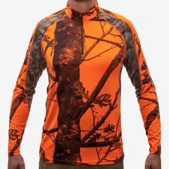 Decathlon Bluza 500 camuflaj respiranta fluorescenta Barbati, XL