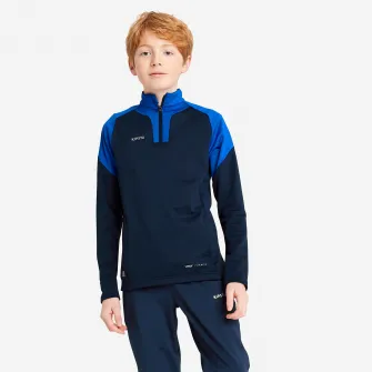 Decathlon Bluza cu fermoar scurt Fotbal VIRALTO CLUB Albastru-Bleumarin Copii, 8-9 Ani