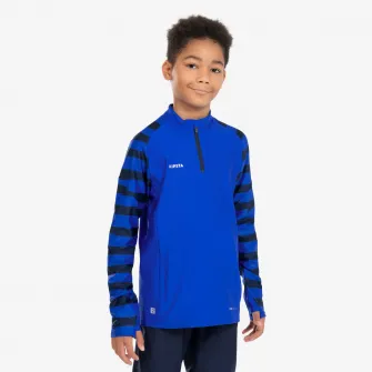 Decathlon Bluza cu fermoar scurt Fotbal VIRALTO KIDS Bleumarin Copii, 12-13 Ani