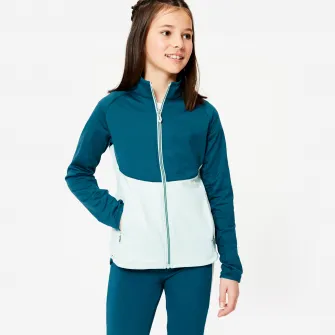 Decathlon Bluza de trening sport Albastru-Verde Fete, 7-8 Ani