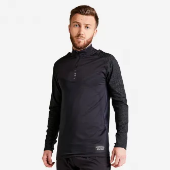 Decathlon Bluza Fotbal CLR Negru Adulti, XS