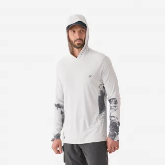 Decathlon Bluza pescuit Anti-UV 500 cu gluga UPF 50+ Gri, 2XL