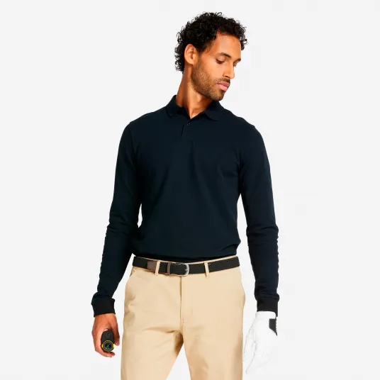 Decathlon Bluza Polo Golf MW500 Negru Barbati, M