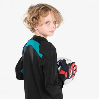 Decathlon Bluza Portar Fotbal F100 negru Copii, 10-11 Ani
