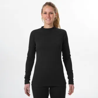Decathlon Bluza termica BL 100 calduroasa si confortabila schi Negru Dama, 2XL