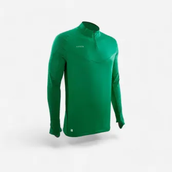 Decathlon Bluza termica Fotbal CLR cu fermoar scurt Club Verde Adulti, XL