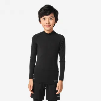 Decathlon Bluza termica Fotbal Keepconfort 100 Negru Copii, 14-15 Ani