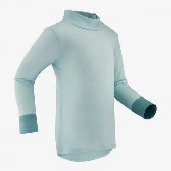 Decathlon Bluza termica sanius din lana merinos Top 900 MERIWARM Albastru Copii, 12-18 Luni