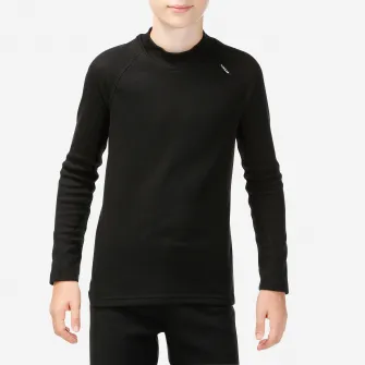 Decathlon Bluza termica Schi BL 100 Negru Copii, 10 Ani