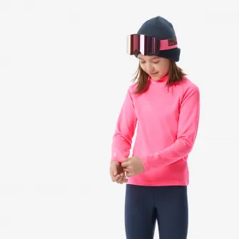 Decathlon Bluza termica schi BL 500 Roz fluo Copii, 14 Ani