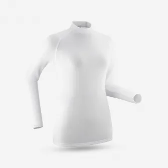 Decathlon Bluza termica schi calduroasa si confortabila 100 Alb-Grej Dama, XS