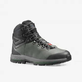 Decathlon Bocanci Inalti Lati din piele Impermeabili Trekking MT100 Barbati, 44