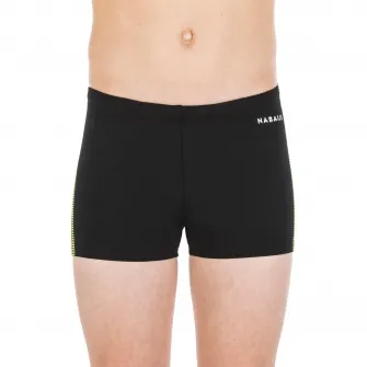 Decathlon Boxeri de inot 500 Fitib Galben Albastru Verde Baieti, 12-13 Ani