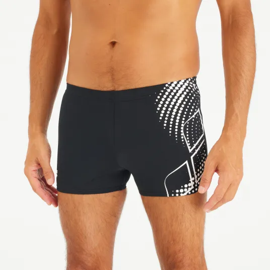 Decathlon Boxeri inot Arena Negru imprimeu Alb Barbati, 40