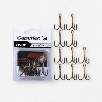 Decathlon Carlig Triplu Pescuit Hook Bronze, 10 Ani