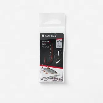 Decathlon Carlige 2 x 10 nemontate rosu pescuit stationar, 22
