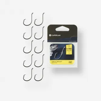 Decathlon Carlige cu inel de prindere Pescuit marin Hook Circle Eye, 4/0