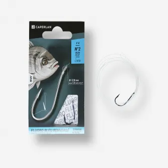Decathlon Carlige montate pescuit SN HOOK fluorosea blue reversed x10, 6