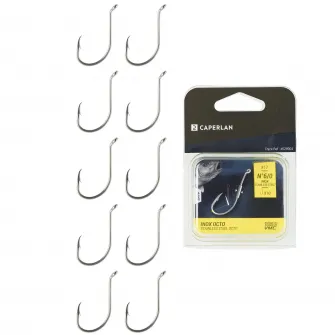 Decathlon Carlige Simple Inox Octopus Eye pescuit marin, 2/0