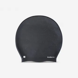 Decathlon Casca de inot silicon Marime universala Par voluminos Negru, universala