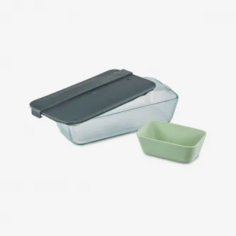 Decathlon Caserola din sticla pentru alimente 1L, Marime unica