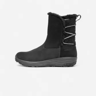 Decathlon Cizme din Piele Iarna Calduroase Impermeabile Drumetie zapada SH500 Negru Dama, 40