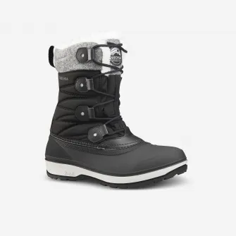 Decathlon Cizme Inalte Iarna Impermeabile Calduroase Drumetie pe zapada SH500 Negru Dama, 40