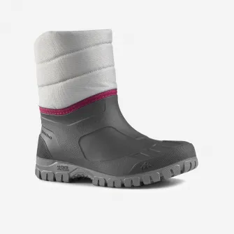 Decathlon Cizme Mid Iarna Calduroase Impermeabile Drumetie pe zapada SH100 Gri Dama, 42/43