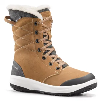 Decathlon Cizme piele inalte Calduroase Impermeabile Drumetie pe zapada SH900 Dama, 39