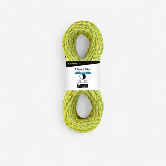 Decathlon Coarda Dubla Rapel Escalada/ Alpinism 7.5 mm x 60 m Galben, Marime unica
